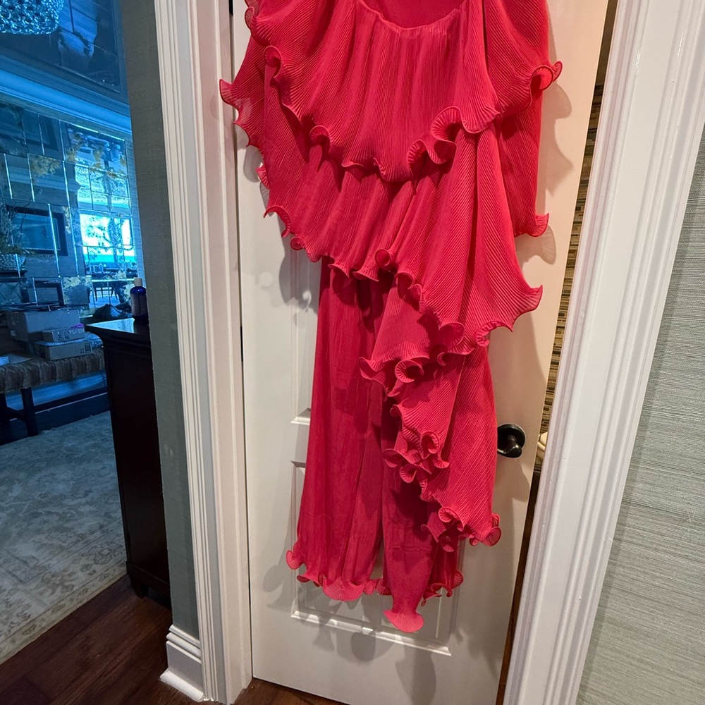 Vibrant Pink Ruffled Dress